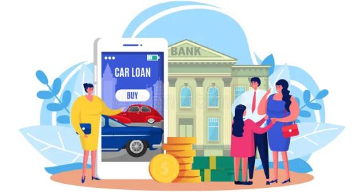 auto-car-loan-vector-illustration-cartoon-tiny-family-people-got-bank-approved-credit-buying-new-automobile-icon-isolated-178061891